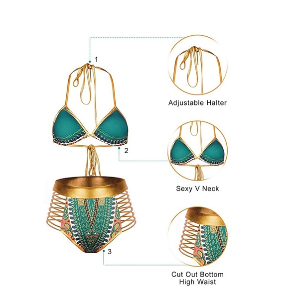 ❤HP ❤ Tribal Print Bikini - Picture 3 of 6